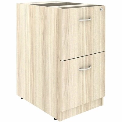 Lorell Essentials 2-Drawer Fixed Pedestal File Cabinet, Letter/Legal Size, Modern Elm (LLR66332)