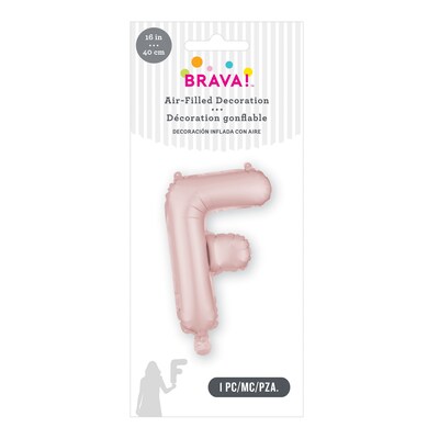 Party City (Air-Filled) 16 F Foil Balloon, Dusty Rose (AM 1 100073-92)