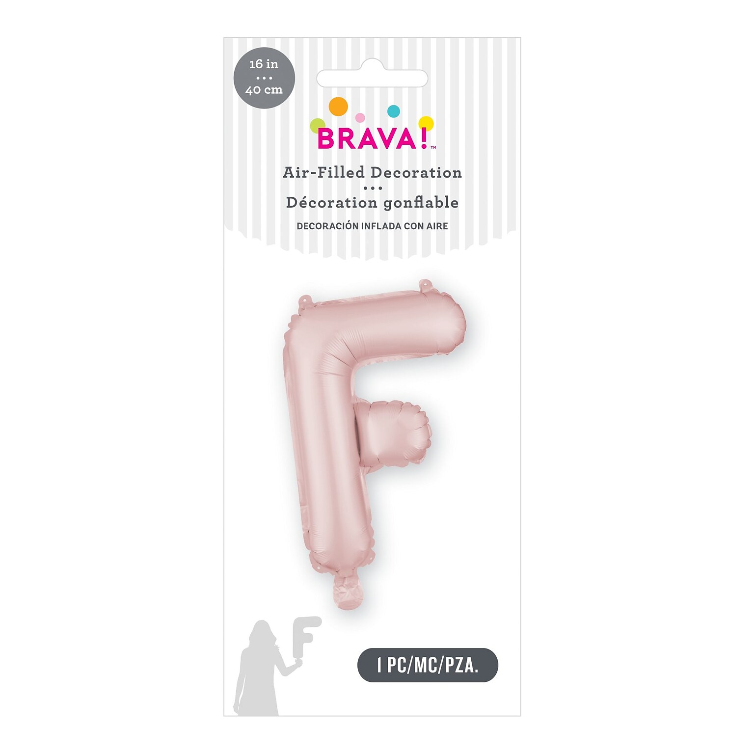 Party City (Air-Filled) 16 F Foil Balloon, Dusty Rose (AM 1 100073-92)