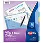 Avery Write & Erase Pocket Plastic Dividers, 8 Tabs, Multicolor (16177)