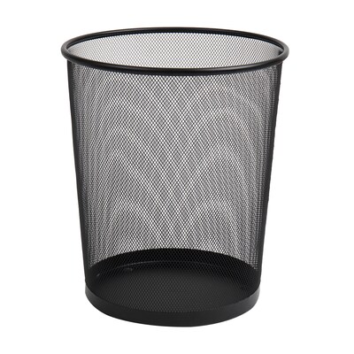 Mind Reader Metal Mesh Trash Can, 4.4 Gallon, Black (1CIRGA-BLK)