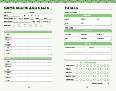 Quarto The Golf Scorecard Guided Journal, 3.8" x 5.85", Green, 96 Pages (9781577154877)