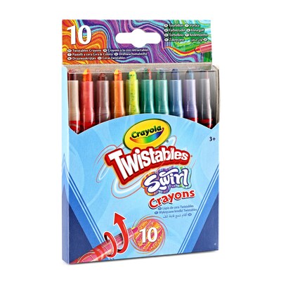 Crayola Swirl Twistable Crayons, Assorted Colors, 10/Pack, 6 Packs/Bundle (BIN523440-6)