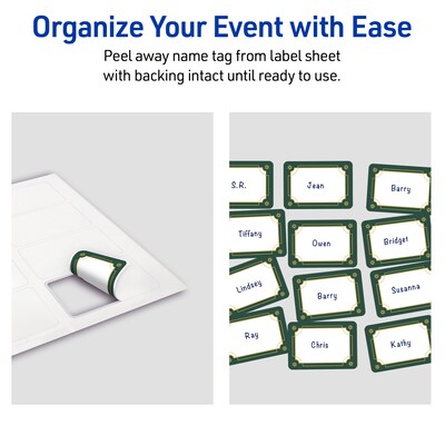 Avery Rectangle Multipurpose Labels, 2-1/3" x 3-3/8", White, 80/Pack (19479370392)