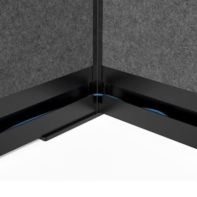 Luxor Expanse Modular Wall Add-On, 70" x 48", Black (MW-7048-XCGB)