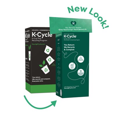 Keurig® K-Cycle Cardboard Indoor Recycling Bin, for K-Cup® Pods, 10.39 Gallon, Multicolor, 5/Pack (5