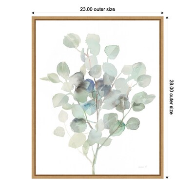 Amanti Art Eucalyptus III Cool by Danhui Nai Framed Canvas Wall Art Print, 23" x 28" (A42677089685)