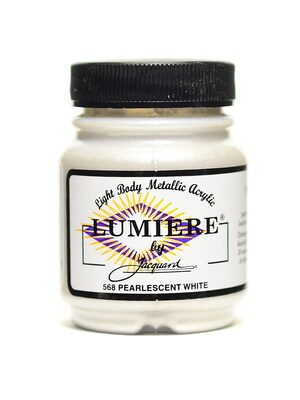 Jacquard Lumiere Artist Acrylics, Pearl White, 3/Pack (38611-Pk3)