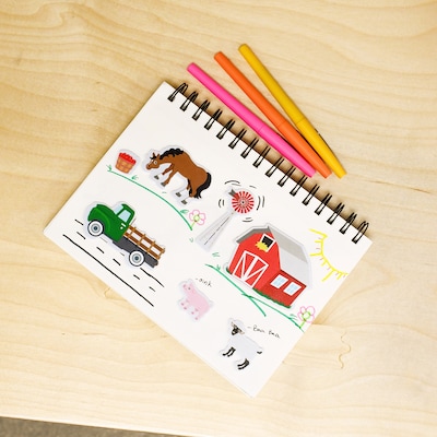 Ready2Learn Foam Farm Stickers, Multicolored, 180/Pack (CE-10120)