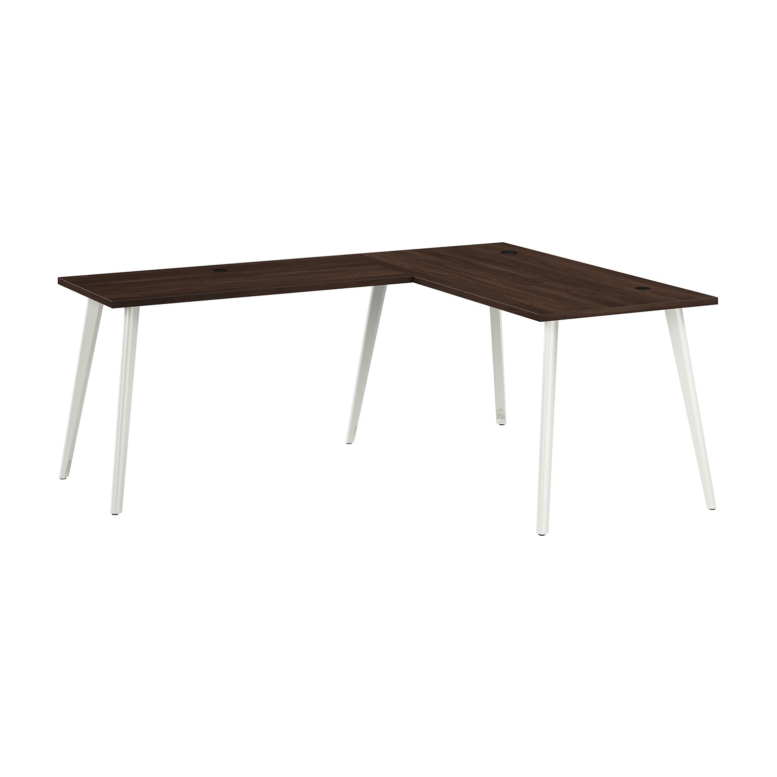 Bush Business Furniture Vista 60W L Shaped Desk, Black Walnut (VST004BW)