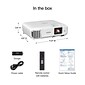 Epson 880X 3LCD 1080p Smart Portable Projector Bundle, White (V11H979X20)