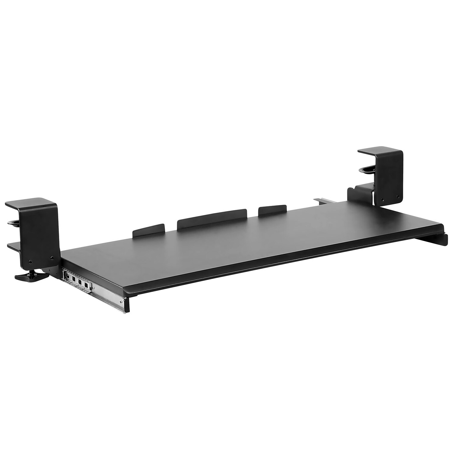 Mount-It! Clamp-On Under Desk Keyboard and Mouse Drawer Platform, Black (MI-7143)