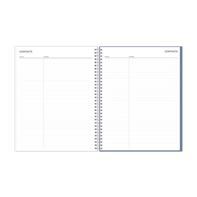 2025-2026 Blue Sky Tanya Blue 8.5" x 11" Academic Year Daily Planner, Plastic Cover, Multicolored (156259)