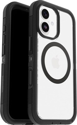 OtterBox Defender Series Pro XT Clear MagSafe Case for iPhone 17, Shock Absorbing, Clear/Black (77-98482)