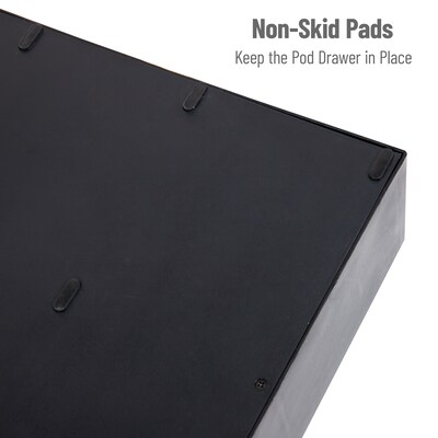 Mind Reader Plastic 2-Tier 6-Drawer Coffee Pod Storage Drawer, 72 Pod Capacity, Black (TRY6PC-BLK)