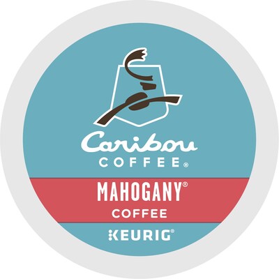 Caribou Mahogany Coffee, Dark Roast, 0.40 oz. Keurig® K-Cup® Pods, 24/Box (6990)