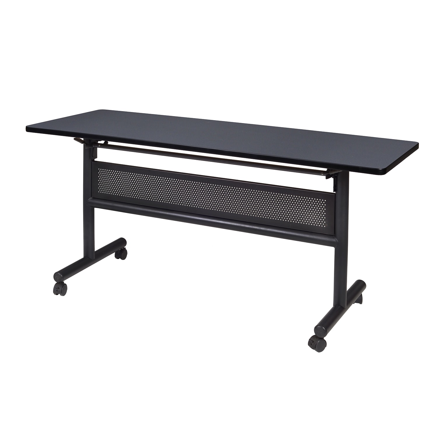 Regency Kobe Flip Top with Modesty Panel 60 x 24 Metal and Wood Training Table, Grey (MKFTM6024GY)