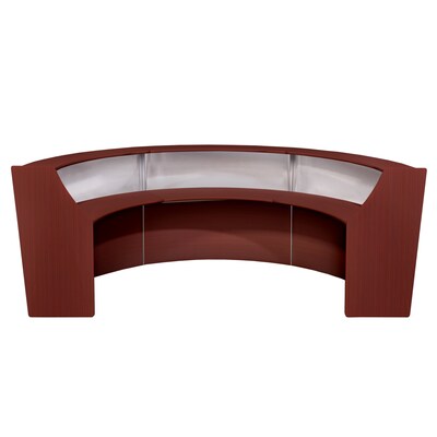 Regency Marque 144"W Curved Reception Desk Workstation, Mahogany (77313MH)