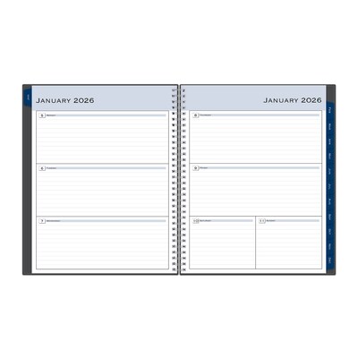 2026 Blue Sky Passages 8.5 x 11 Calendar Year Weekly & Monthly Planner, Plastic Cover, Gray (100008-26)