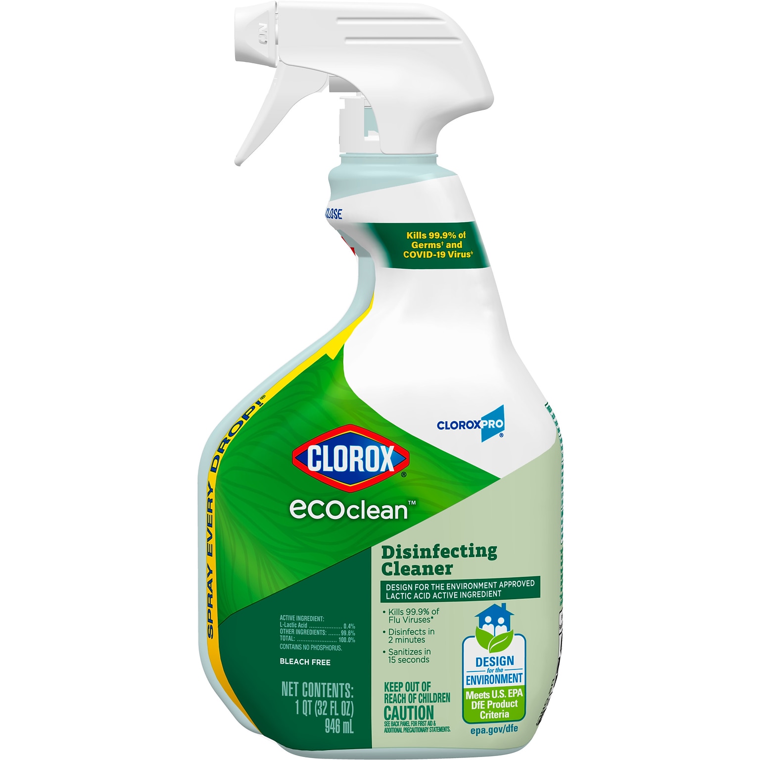 CloroxPro Clorox EcoClean Disinfecting Cleaner, 32 Oz. (60213)