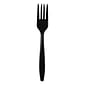 Dixie Individually Wrapped Plastic Fork, Heavy-Weight, Black, 1000/Carton (PTH53C)