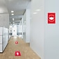 Avery Surface Safe "Mask Required Beyond This Point" Preprinted Wall Decals, 7" x 10", Red/White, 5 Pack (83177)