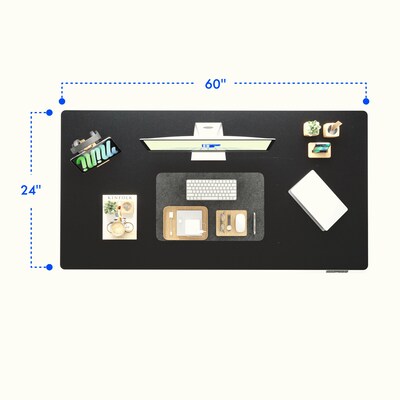 FlexiSpot E7 Series 60"W Electric Adjustable Standing Desk, Black/White (E7W6024B)
