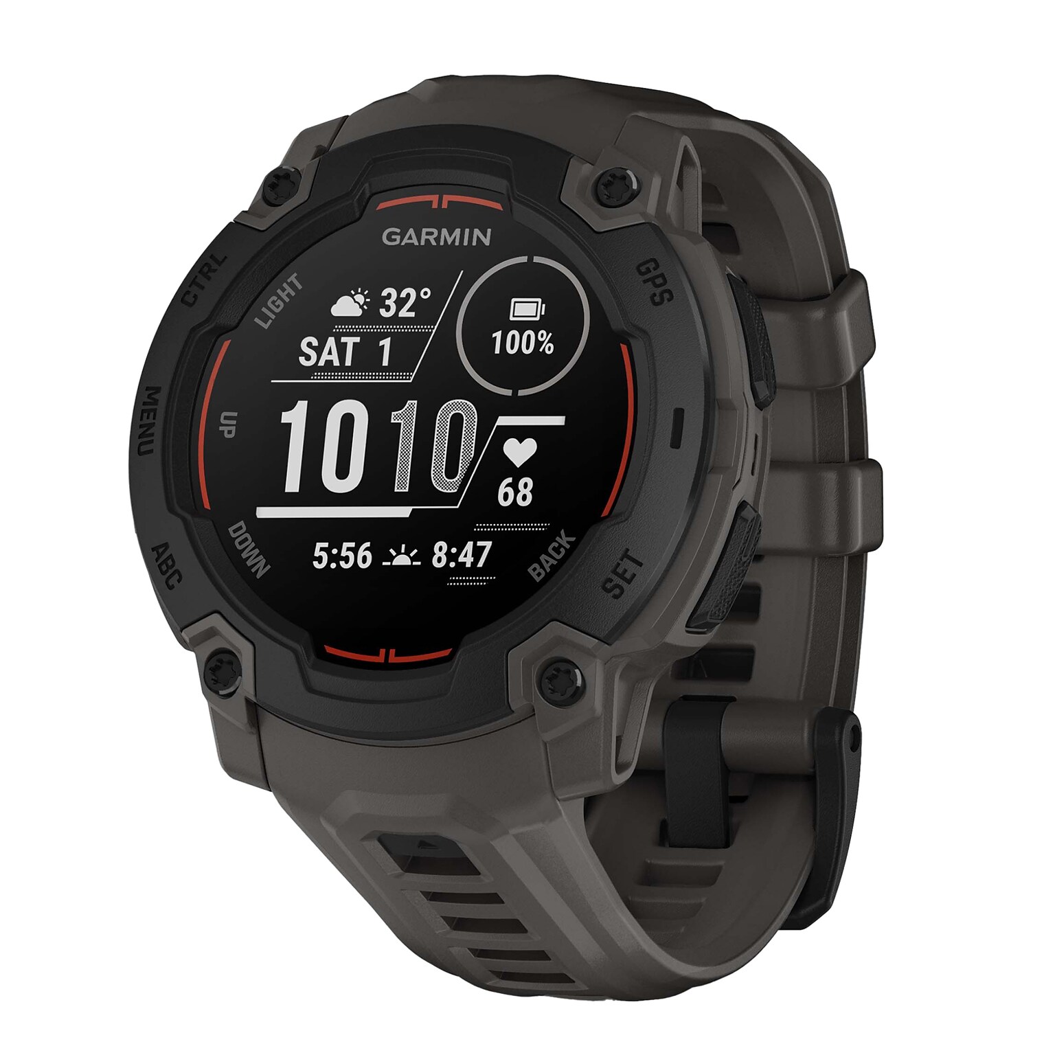 Garmin Instinct E GPS Smartwatch, Black & Charcoal, 45mm (GRM0293300)