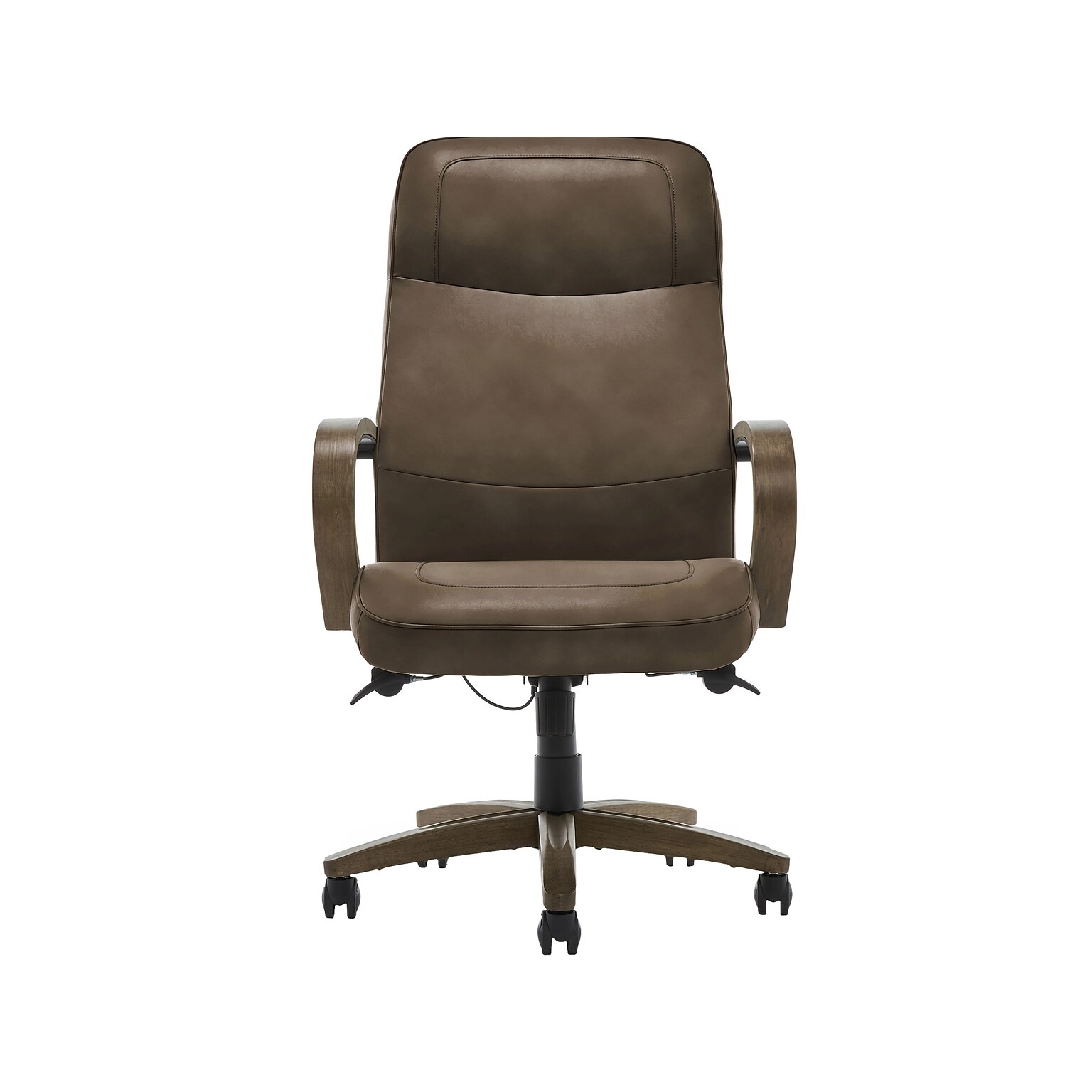 Thomasville Furniture Lockhart Ergonomic Bonded Leather Swivel Executive Chair, Brown (51494-BRN)