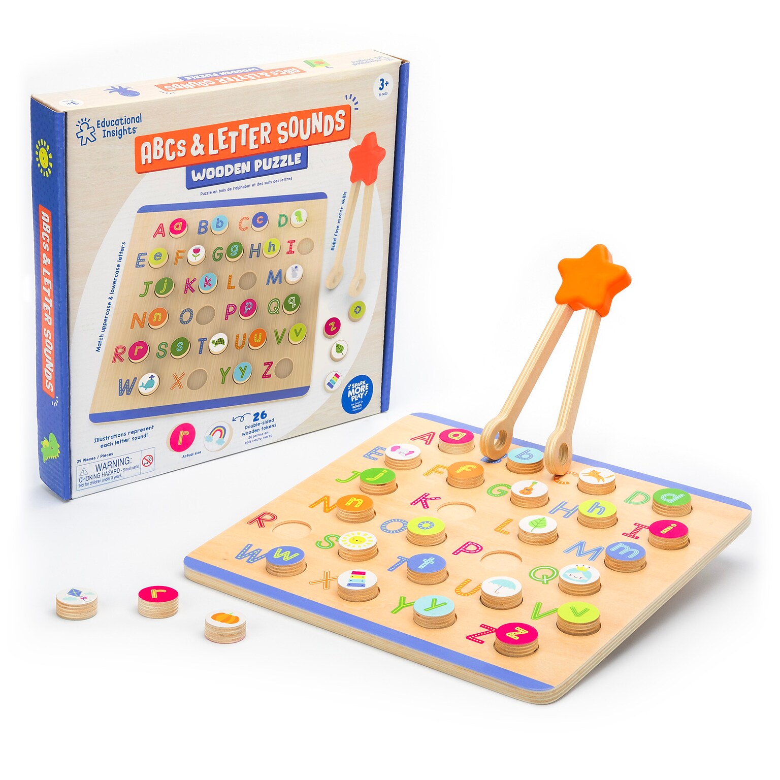 Educational Insights ABCs & Letter Sounds Wooden Puzzle (1405)