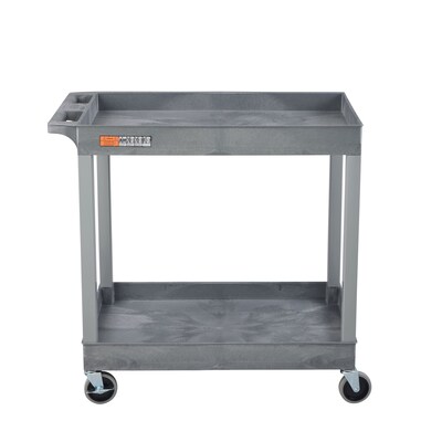 Luxor TUFFY XL 2-Shelf Multi-Purpose Utility Cart, Gray (EC11-G)