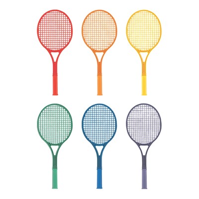 Champion Sports Plastic Tennis Racket Set, Assorted Colors (CHSJTRSET)