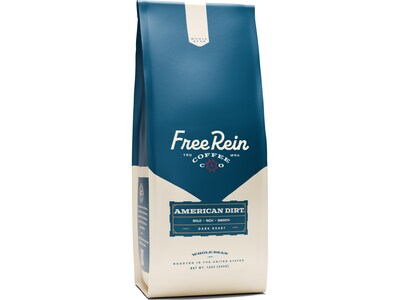 Free Rein American Dirt Whole Bean Coffee Packet, Dark Roast, 12 oz. (810138360088)