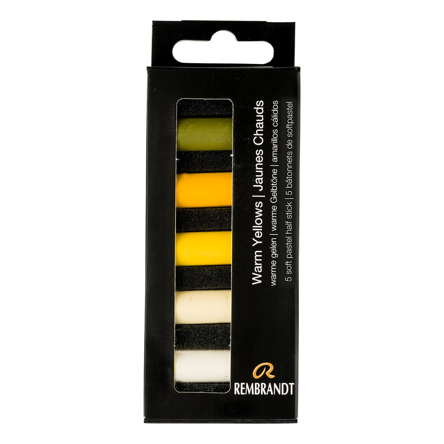 Rembrandt Soft Pastels Micro Sets, Warm Yellows, 5/Set (RBX31820501)