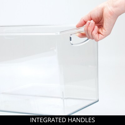 iDesign Large Plastic Storage Bin with Handles, Clear (9237)