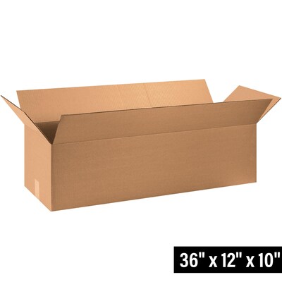 36 x 12 x 10 Shipping Boxes, 32 ECT, Brown, 15/Bundle (361210)