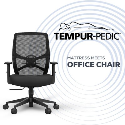 Tempur-Pedic ProTask Mesh/Fabric Swivel Executive Task Chair, Black (TP-PROTASK-BLK)