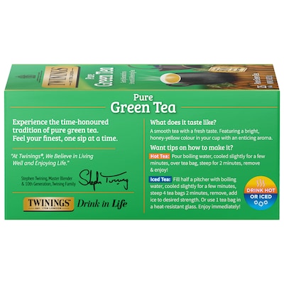 Twinings Green Tea Bags, 25/Box (TNA51732)