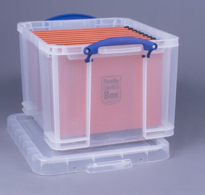 Really Useful Box 32L Snap Lid Storage Tote, Blue, Each (32TBL)