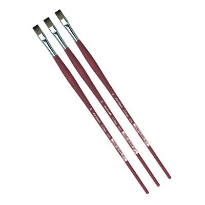 da Vinci COLLEGE Oil and Acrylic Synthetic Student Flat Brush, 3 Brushes/Pack (DVXVA874010-3)