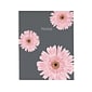 Blueline Pink Daisy NotePro Professional Notebooks, 7.25 x 9.25, College Ruled, 75 Sheets, Gray/Si