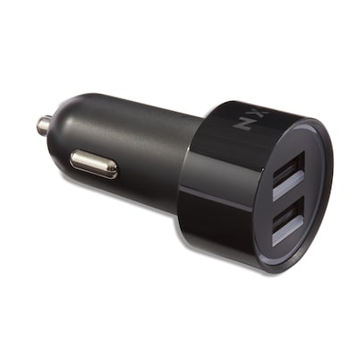 NXT Technologies™ Universal 2 USB Port Car Charger, Black (NX54337)