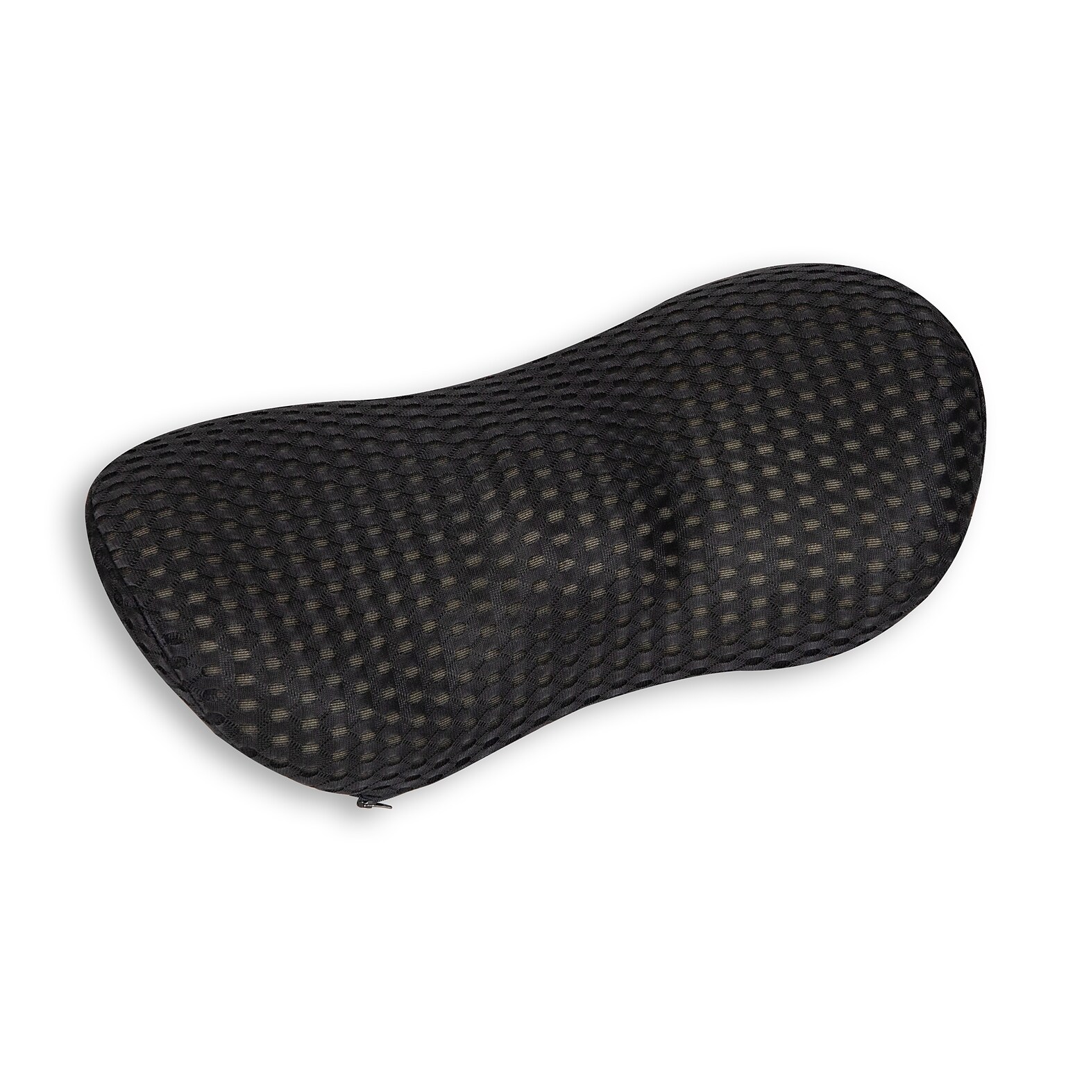 Mind Reader Memory Foam Back Cushion Lumbar Support Pillow with Air-Cloud Technology, Black (LUMBACK-BLK)