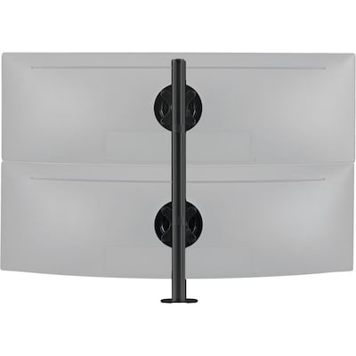 Atdec Heavy Duty Adjustable Dual Monitor Mount, Up to 49 Monitors, Black (AWMS-2-LTH75-H-B)