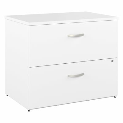 Bush Business Furniture Studio A 2-Drawer Lateral File Cabinet, Locking, Letter/Legal, White, 36 (S