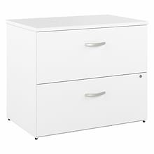 Bush Business Furniture Studio A 2-Drawer Lateral File Cabinet, Locking, Letter/Legal, White, 36 (S