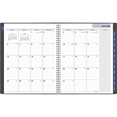 2025-2026 AT-A-GLANCE DayMinder 8.5 x 11 Academic Year Monthly Planner, Plastic Cover, Charcoal (A