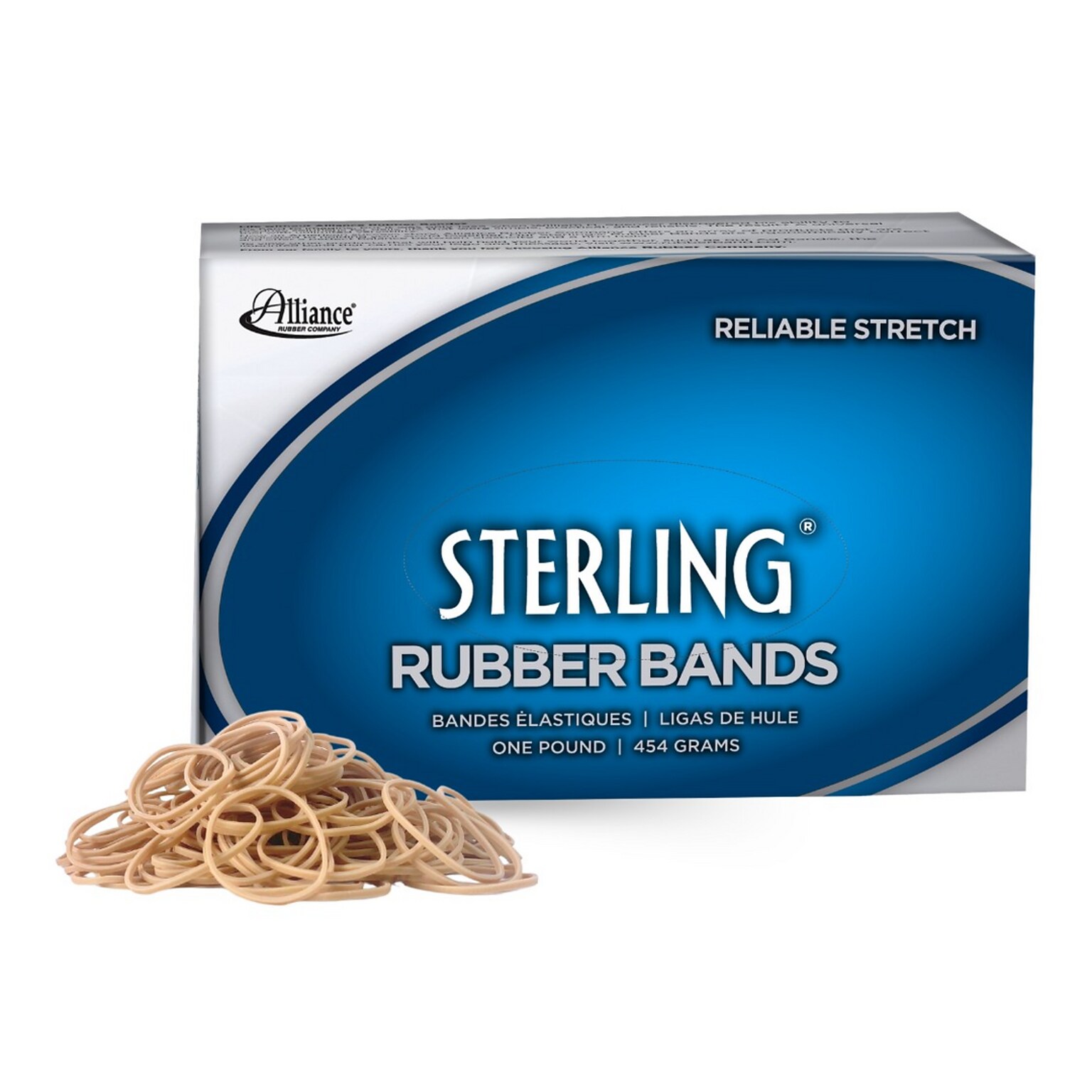 Alliance Sterling Multi-Purpose #12 Rubber Bands, 1-3/4 x 1/16, 3400/Pack (24125)