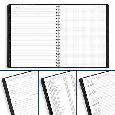 2026 AT-A-GLANCE Contemporary 8.25" x 11" Weekly & Monthly Planner, Faux Leather Cover, Charcoal (70-950X-45-26)