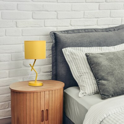 Simple Designs Abstract 17.13" LED Table Lamp, Yellow (LT1172-YLW)